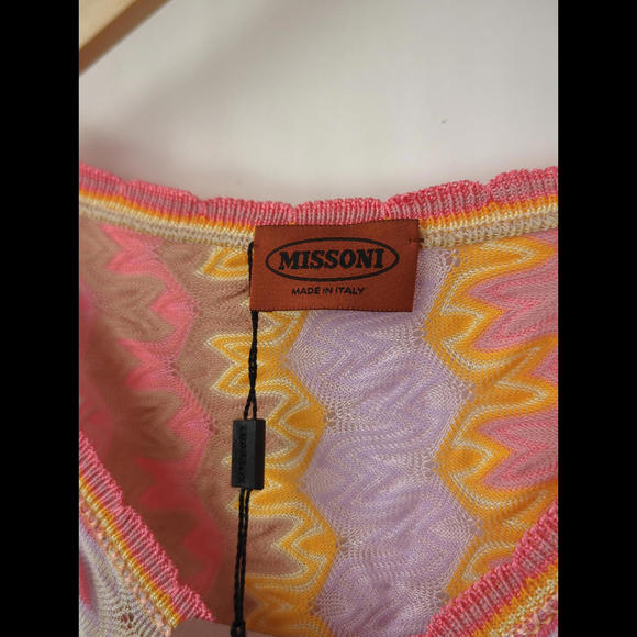 [SOLD] NWT MISSONI Women's Sz IT 40 US 6 Blandine Orange Pink Knit Dress Italy - Picture 6 of 12